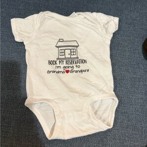Cute White Baby Onesie with Fun Text